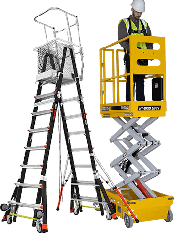 PA-1030 Compared with Podium Cage Ladder