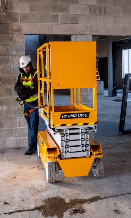 PS-1930 Scissor Lift going through doorway