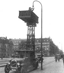 The first scissor lift, used in the 1920s in Sweden to fix streetlights