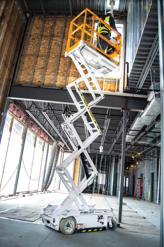 Zero Turn lifts have working heights up to 22 feet, with a spacious platform for a worker and equipment