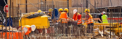 Construction workers on jobsite