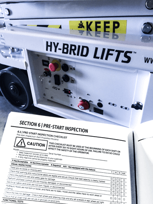 Scissor Lift Pre-Start Inspection Checklist