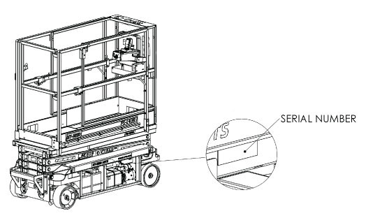Serial Number Location on Scissor Lifts
