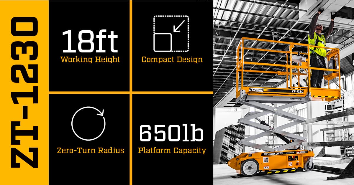 ZT-1230 A92.20 Zero-Turn Scissor Lift | Hy-Brid Lifts ZT-1230 A92.20 Zero-Turn Scissor Lift | Hy-Brid Lifts