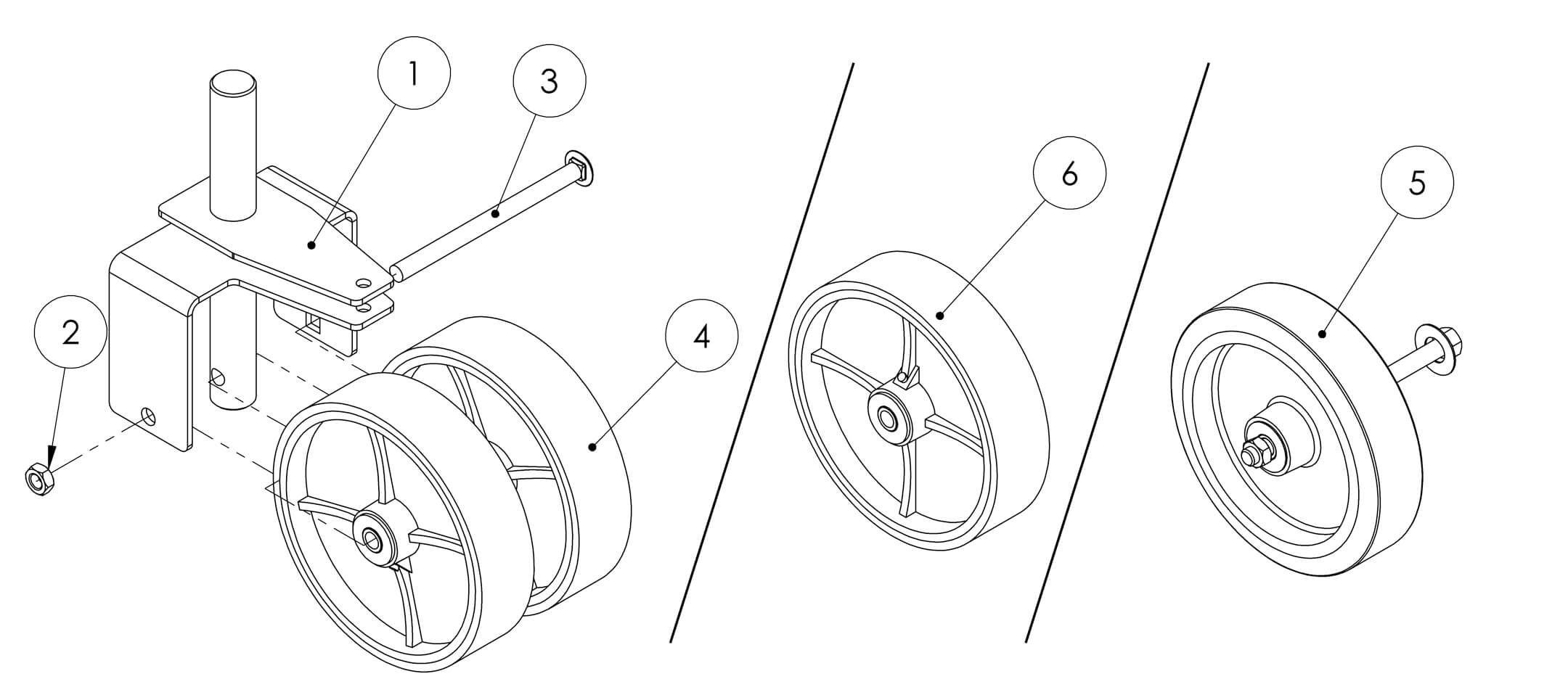 HB-1030 Base-Caster Subparts SN: 52251 53999