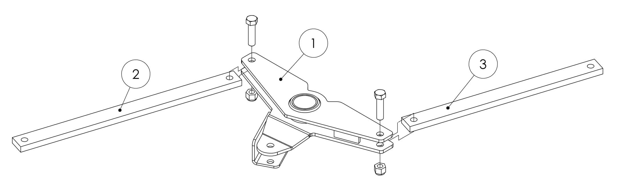 HB-1030 Base-Center Steer Subparts SN: 52251 53999