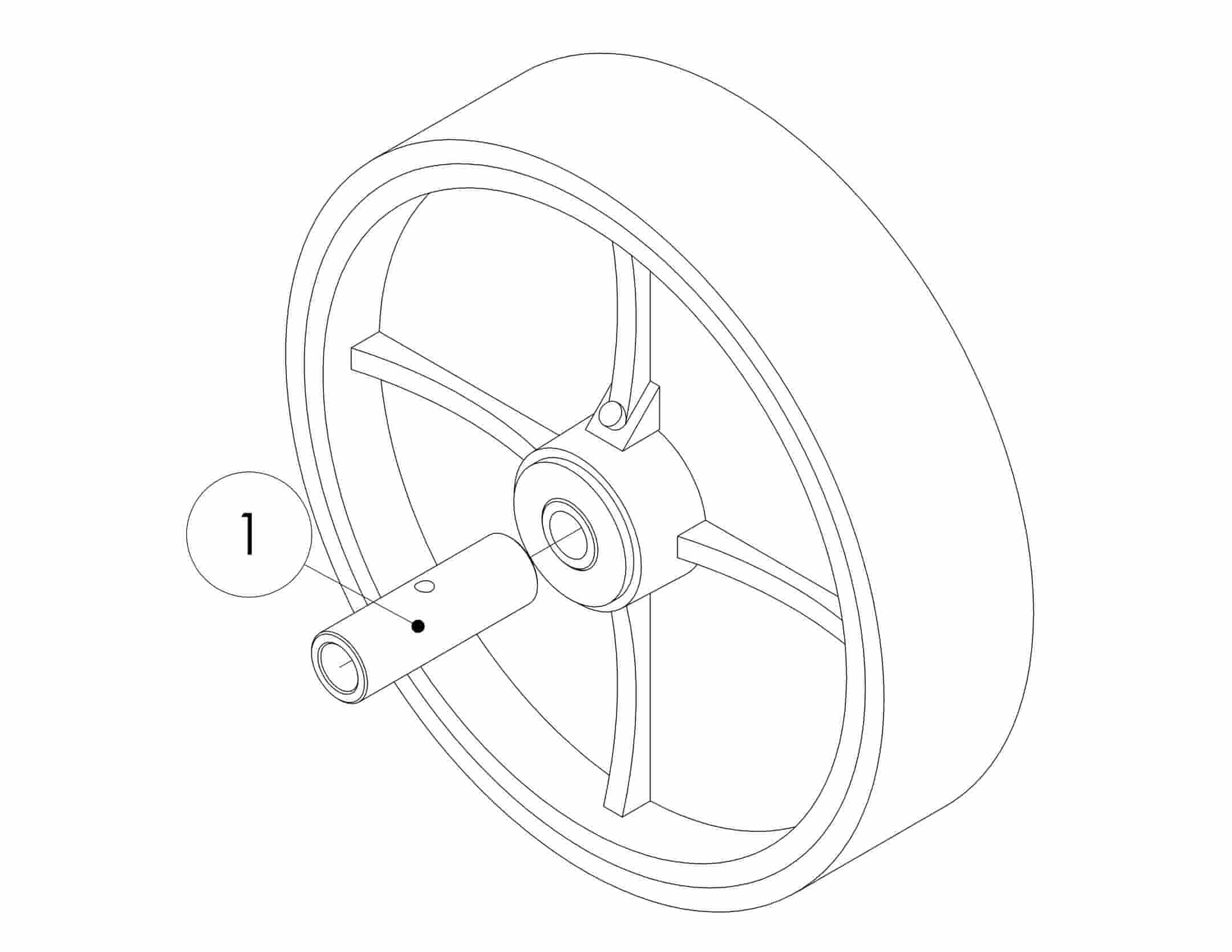 HB-1030 Base-Front Wheel Subparts SN: 52251 53999