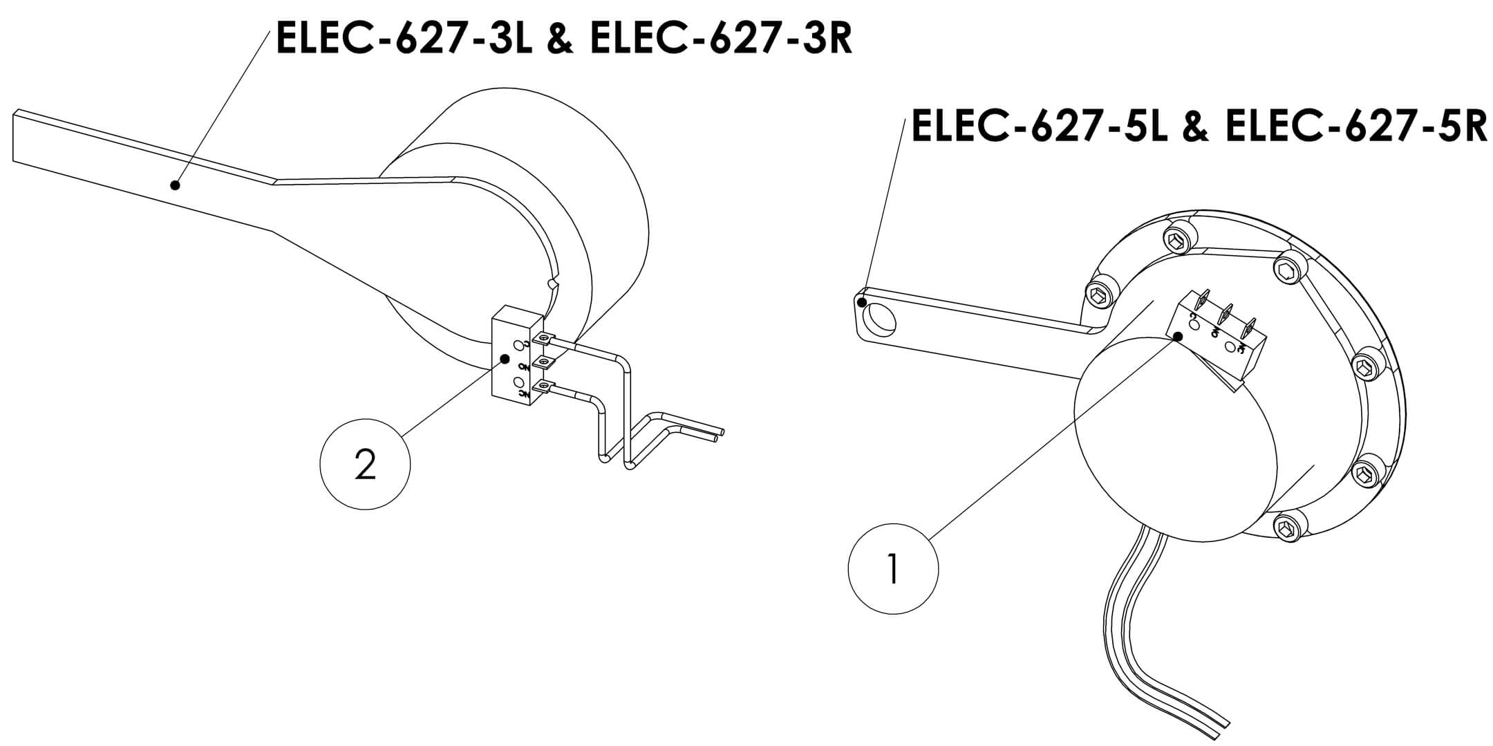 HB-1030 Base-Brake Subparts SN: D110000 D110005