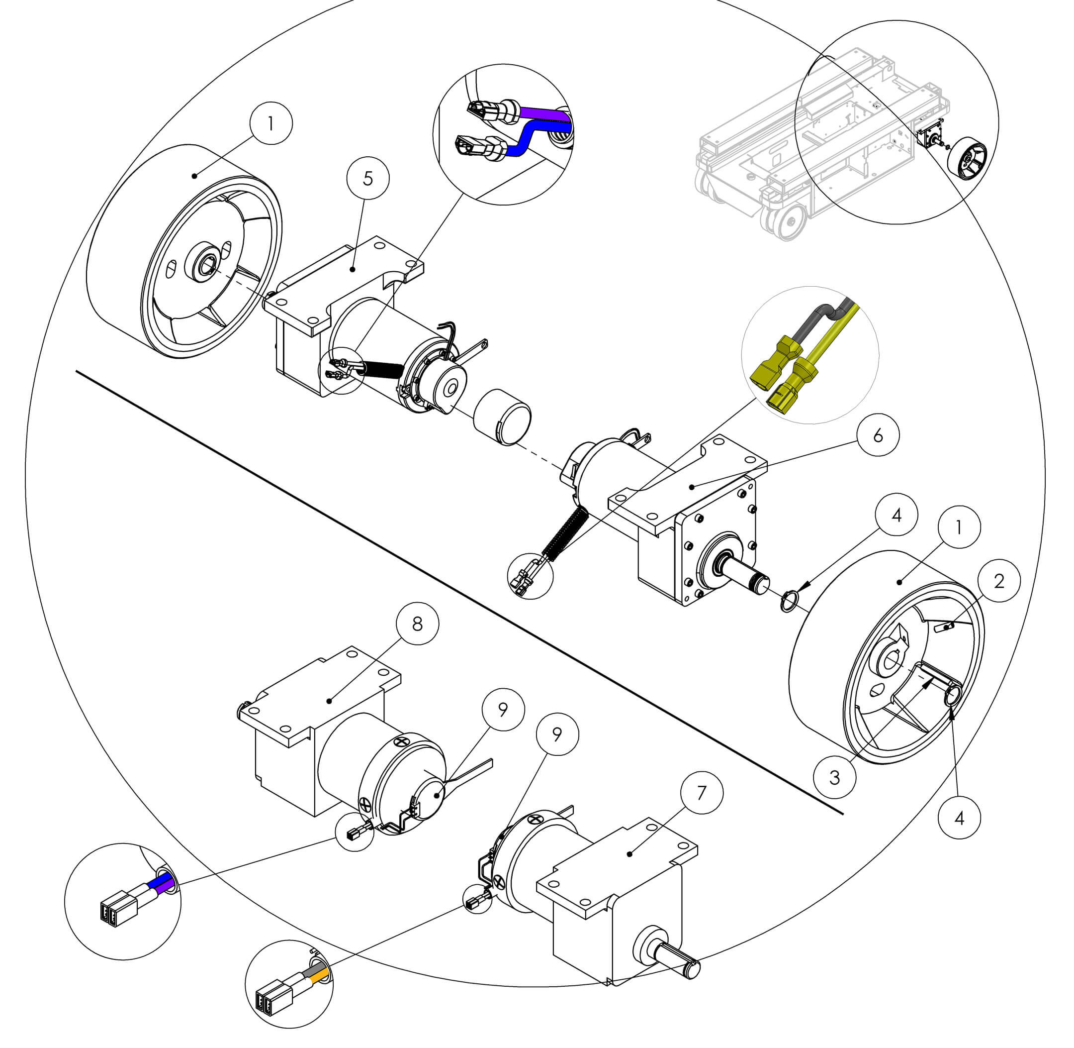 HB-1030 Base-Drive Parts SN: D110000 D110005