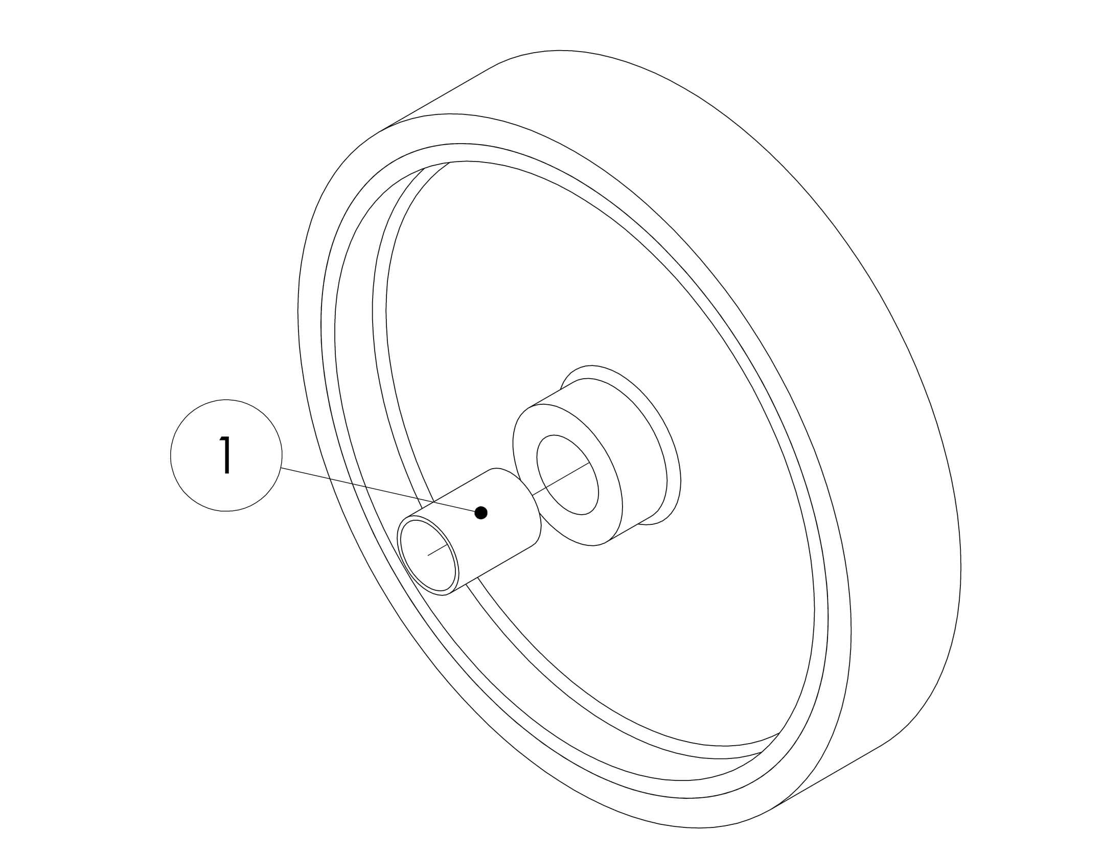 HB-1030 Base-Front Wheel Subparts SN: D110000 D110005