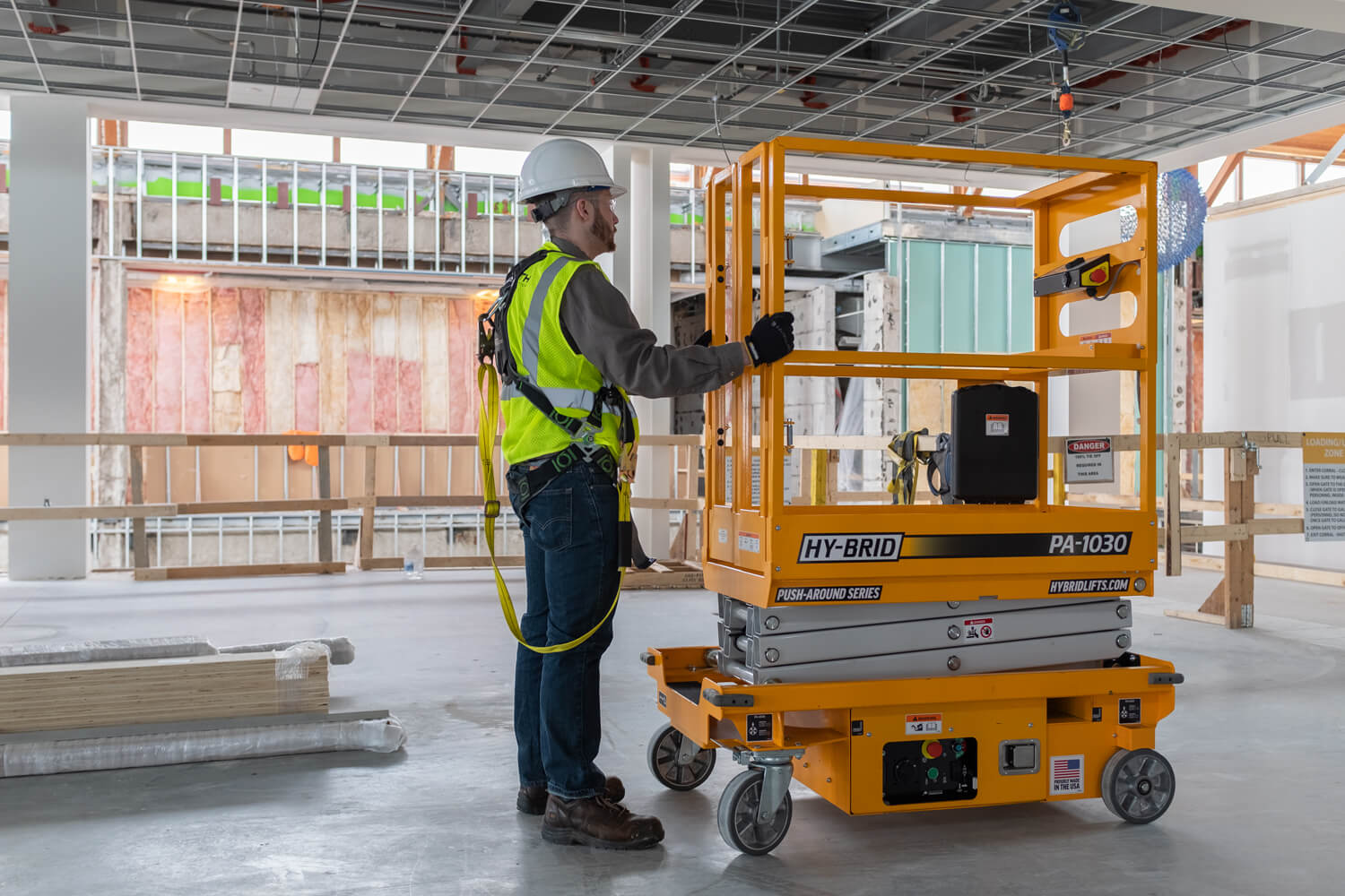 Hy-Brid Lifts PA-1030 Push-Around Mobile Elevating Work Platform