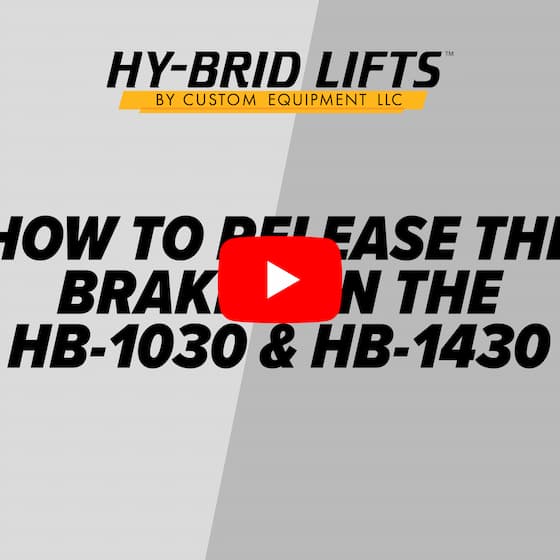 How to Release the Brakes on the HB-1030 & HB-1430