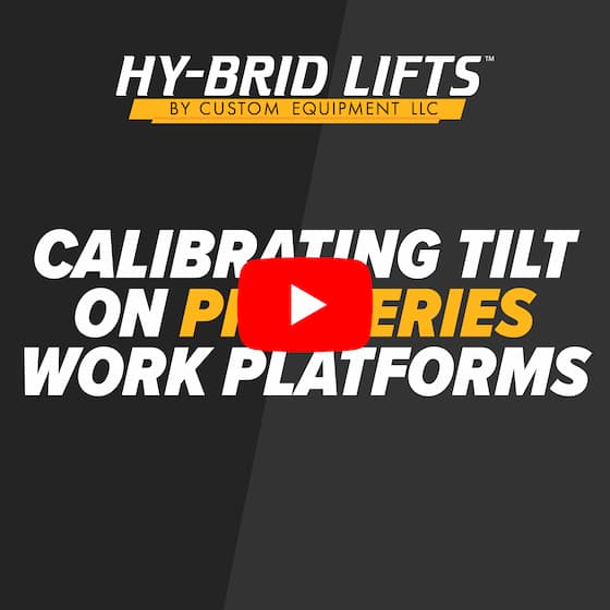 Calibrating Tilt on Pro Series Work Platforms
